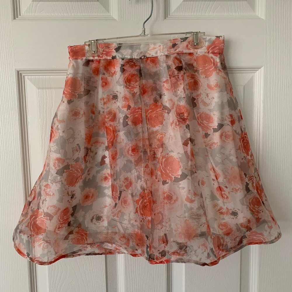 Nordstrom NWT Pink Floral Pleated Mini Skirt